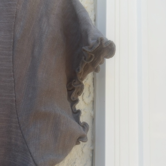 Natural Life Taupe Brown Cotton Midi Raw Hem Boho Cotton Dress Women's Size M - Picture 5 of 8